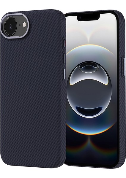 Apple iPhone 16E Kılıf M-Safe Şarj Özellikli Karbon Fiber Görünümlü Slim Nekst Kapak