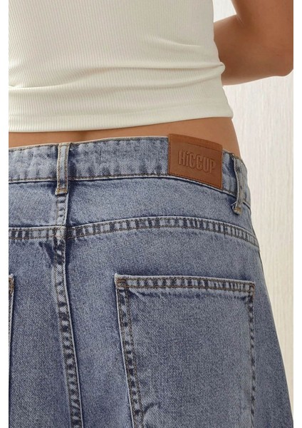 Kadın Orta Bel Barrel Jean Kot indirimleri