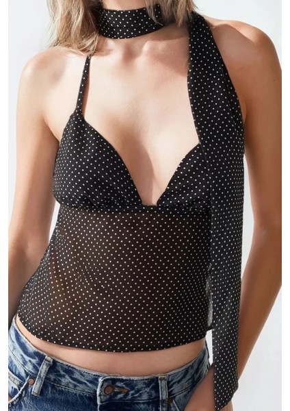 Kadın Gabrielle Derin V-Yaka Bluz Black indirimleri