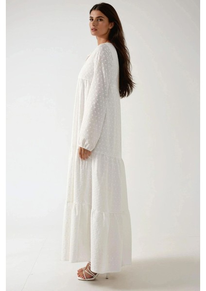 Kadın Brode Uzun Kollu Modest Elbise White modelleri