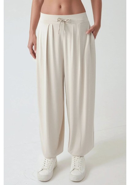 Kadın Normal Bel Modal Jogger Pantolon Natural