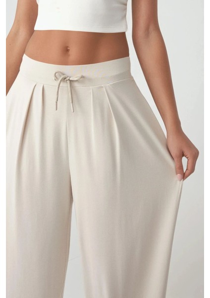 Kadın Normal Bel Modal Jogger Pantolon Natural fırsatları
