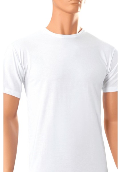 Erkek T-Shirt Kapalı Yaka Yarım Kollu (%100 Pamuk)