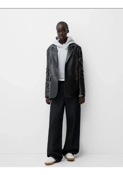 Allbucks Bershka, Suni Deri Blazer Ceket ABBRS0998 modelleri