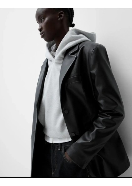 Allbucks Bershka, Suni Deri Blazer Ceket ABBRS0998 fırsatları