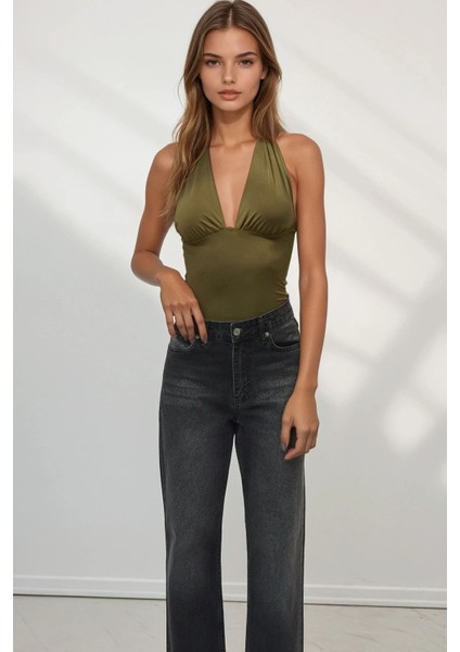 Kadın Straight Fit Jeans Siyah modelleri