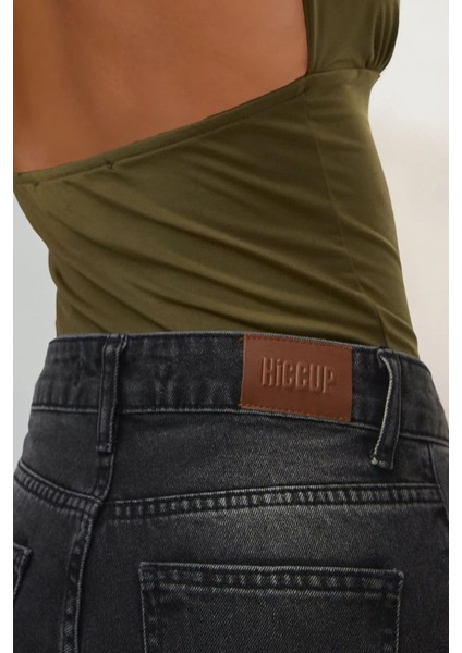 Kadın Straight Fit Jeans Siyah