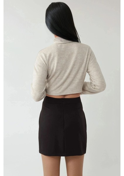 Kadın Pika Collection Cep Detaylı Mini Etek Siyah fırsatları