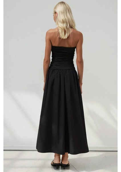 Kadın Straplez Maxi Elbise Black modelleri