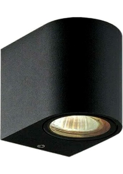 Ekim Aydınlatma Tek Taraflı Siyah Gövde 7W GU10 Duylu Renkli Ampüllü Duvar Aplik (Ampül Dahil)