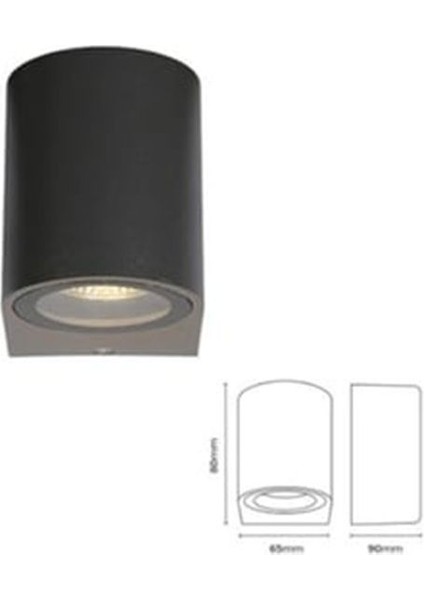 Ekim Aydınlatma Tek Taraflı Siyah Gövde 7W GU10 Duylu Renkli Ampüllü Duvar Aplik (Ampül Dahil) fiyatları