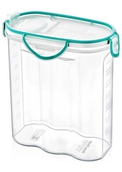 Buffer® Kilitli Kapaklı Contalı Hava,su Sıvı Geçirmez 2,4 Litre Erzak Saklama KABI-SA590