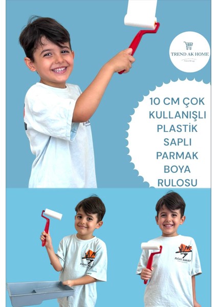 10 cm Plastik Saplı Parmak Rulo Boyama Rulosu Dar Alanlarda Çok Kullanışlı Lüks Ürün fiyatları