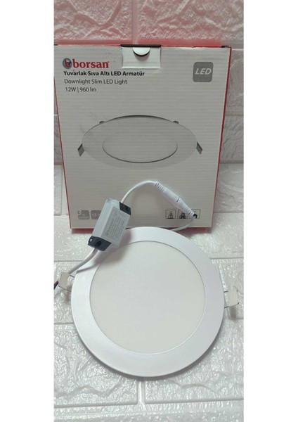 Ekim Aydınlatma 12 W Yuvarlak Sıva Altı Slim LED Armatür Beyaz fırsatları