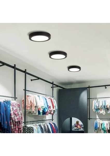 ekim aydınlatma 30 W LED Panel - Gün Işığı (3000K) - Siyah Kasa - Yuvarlak - Sıva Üstü - CT-5238G