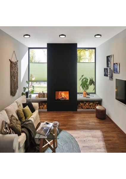 ekim aydınlatma 30 W LED Panel - Gün Işığı (3000K) - Siyah Kasa - Yuvarlak - Sıva Üstü - CT-5238G