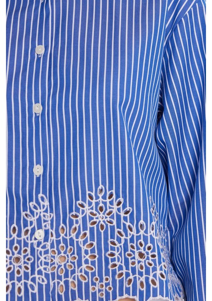 Kadın Slim Fit Dar Kesim Desenli Uzun Kollu Klasik Yaka Gömlek modelleri