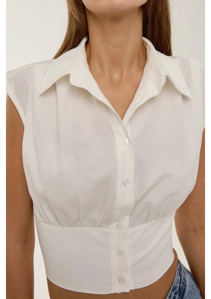 Kadın Crop Gömlek Natural indirimleri