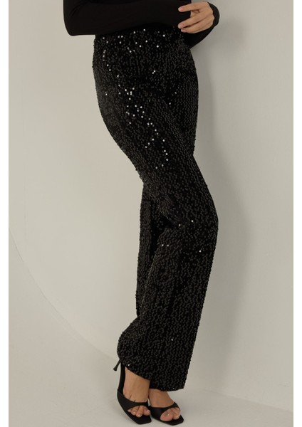 Kadın Payetli Pantolon Black fiyatları