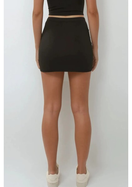 Kadın Normal Bel Mini Etek Siyah indirimleri