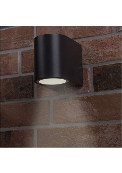 Ekim Aydınlatma Tek Taraflı Siyah Gövde 7W GU10 Duylu Renkli Ampüllü Duvar Aplik (Ampül Dahil)