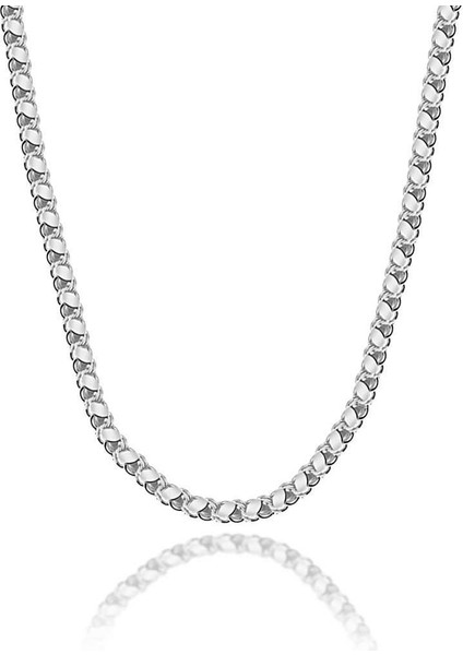 Arpa Zincir Gümüş Kolye Rodyum