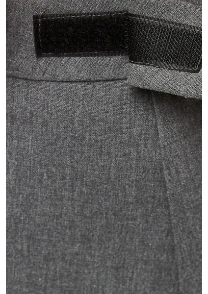 Kadın Beli Cırtcırtlı Dokuma Pantolon Gri fırsatları