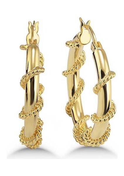 Halka Gümüş Küpe Sarmallı Gold fiyatları