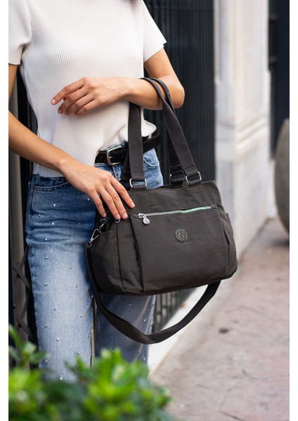 Kadın 5 Gözlü Suya Dayanıklı Saten Kumaş Ayarlanabilir Çapraz Askılı El ve Omuz Çantası modelleri