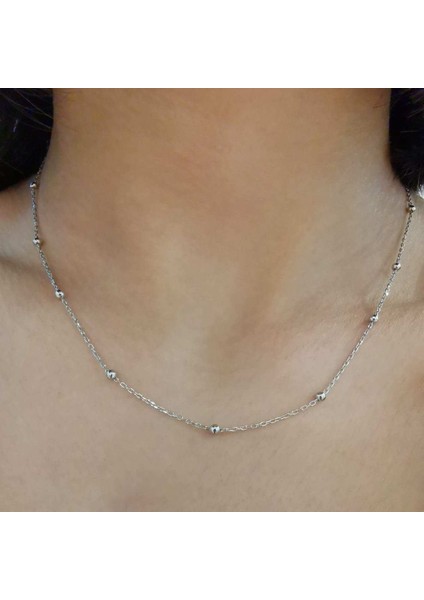 Gümüş Zincir Kolye Toplu Rodyum fiyatları