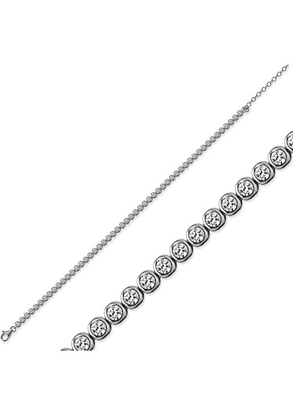 Gümüş Sıvama Su Yolu Bileklik