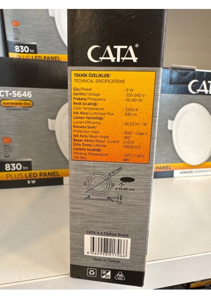 ekim aydınlatma 9 Watt Beyaz Işık Ayarlanabilir Sıva Altı LED Panel ( Ct - 5646 ) modelleri