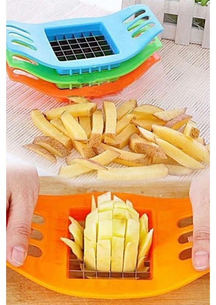 Patates Dilimleyici Pratik Patates Kare Dilimleyici Sebze Meyve Dilimleme Bıçak 3 Al 1 Öde fiyatları