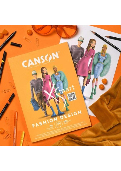 Xsmart Fashion Design A4 30 Yaprak 180 gr Çizim Defteri (C32250P000) (Fla1)