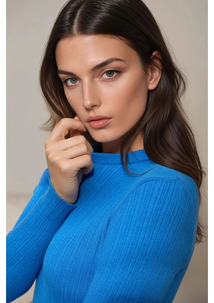 Kadın Basic Kazak Maya Mavisi modelleri