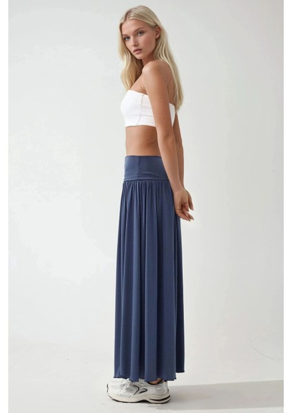 Kadın Çift Kullanımlı(Elbise/Etek) Esnek Straplez Sandy Elbise Oxford Mavisi indirimleri