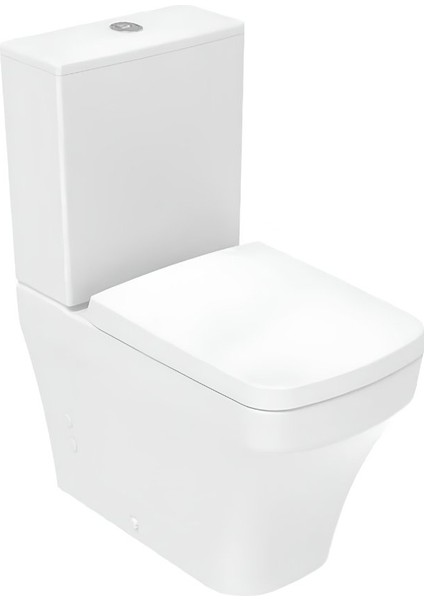 Solo Beyaz Kanalsız Duvara Sıfır Klozet Takım SO361, Creavit Solo Duroplast Yavaş Kapak
