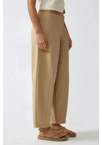 Kadın Yüksek Bel Balon Pantolon Natural fiyatları