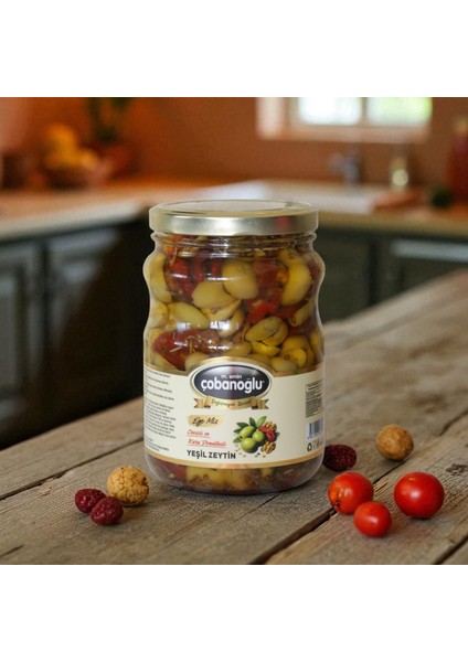 Çobanoğlu Ege Mix Yeşil Zeytin -Cam Kavanoz modelleri