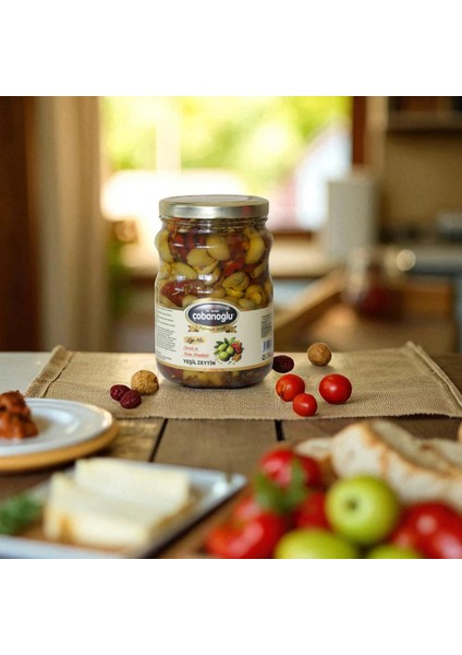 Çobanoğlu Ege Mix Yeşil Zeytin -Cam Kavanoz fırsatları