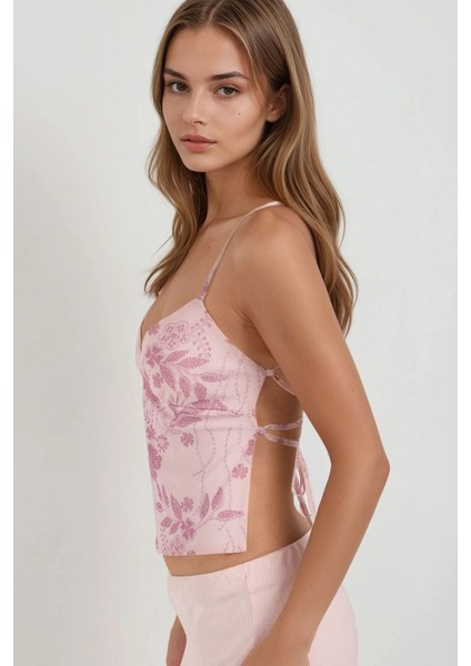 Kadın Çiçek Desenli Bluz Pink modelleri