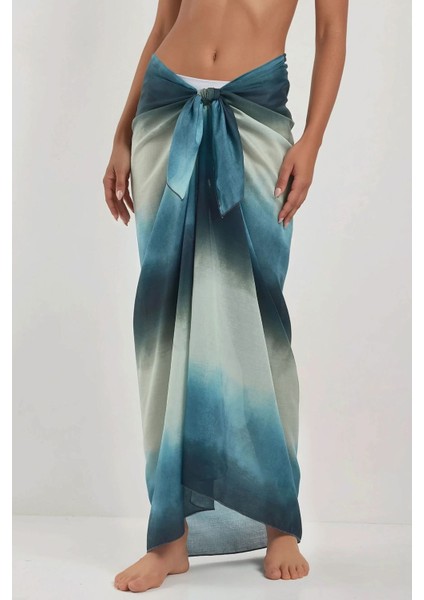 Kadın Desenli Maxi Pareo Blue fiyatları