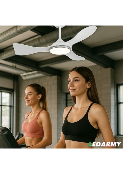 ekim aydınlatma CT-3000 Modern Tavan Vantilatörü Beyaz LED Işıklı ve Uzaktan Kumandalı LED Sessiz Motor Şık Tas modelleri