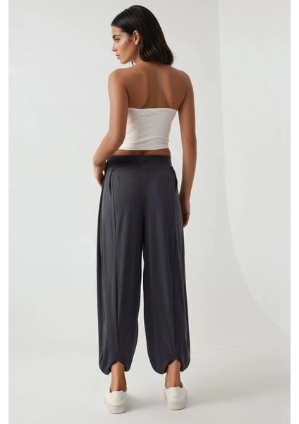 Kadın Normal Bel Modal Jogger Pantolon Busem Collection Gri modelleri