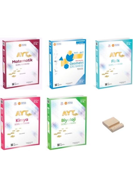 AYT Matematik Geometri Fizik Kimya ve Biyoloji Soru Bankası 5’li Sayısal Set - Telefon Tutucu