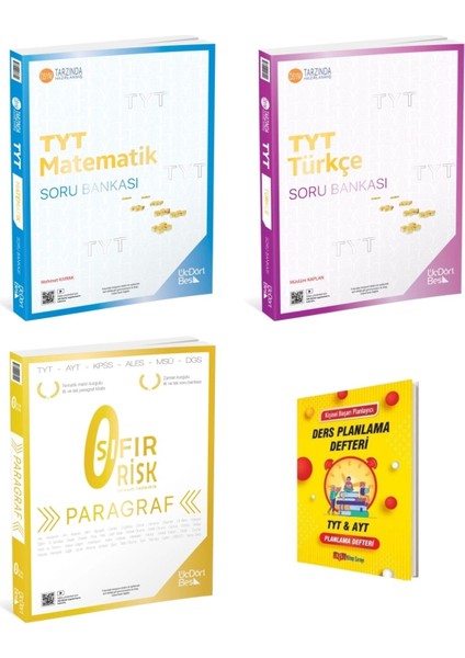 TYT Matematik Türkçe ve Paragraf Sıfır Risk Soru Bankası 3’lü Set - Telefon Tutucu