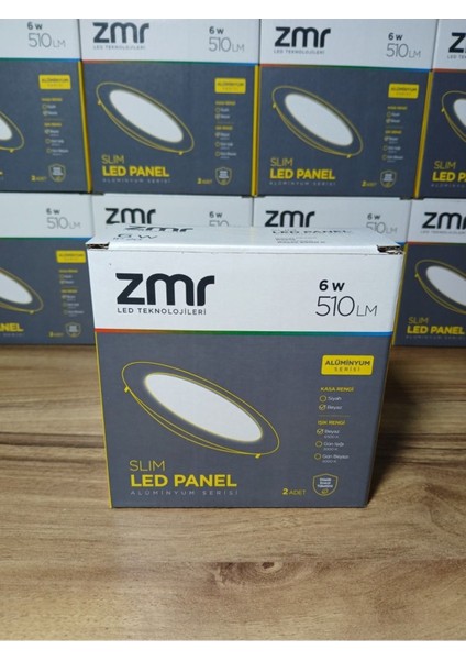 Ekim Aydınlatma 6W Slim Sıva Altı Yuvarlak LED Panel Spot Yüksek Lümen 4000K Ilık Beyaz