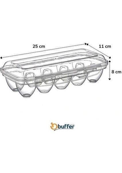 Buffer® 10 Bölmeli Kilitli Kapaklı Yumurtalık Saklama Kutusu YU110 fiyatları