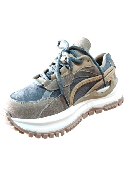 25K331-2 Kadın Süet Sneaker Spor Ayakkabı Camel modelleri