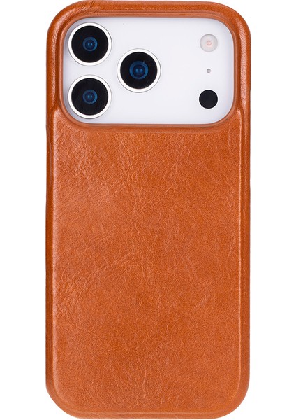 Apple iPhone 17 Pro Için, Hakiki Deri, El Yapımı Kılıf, Magsafe ile Uyumlu, Iç Yüzeyi Kadife, Gölgeli Taba fiyatları